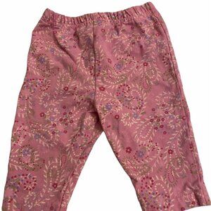 Disney Baby Girl Pink Floral Patterned Pants Size 0-3 Months Soft Elastic‎ Waist